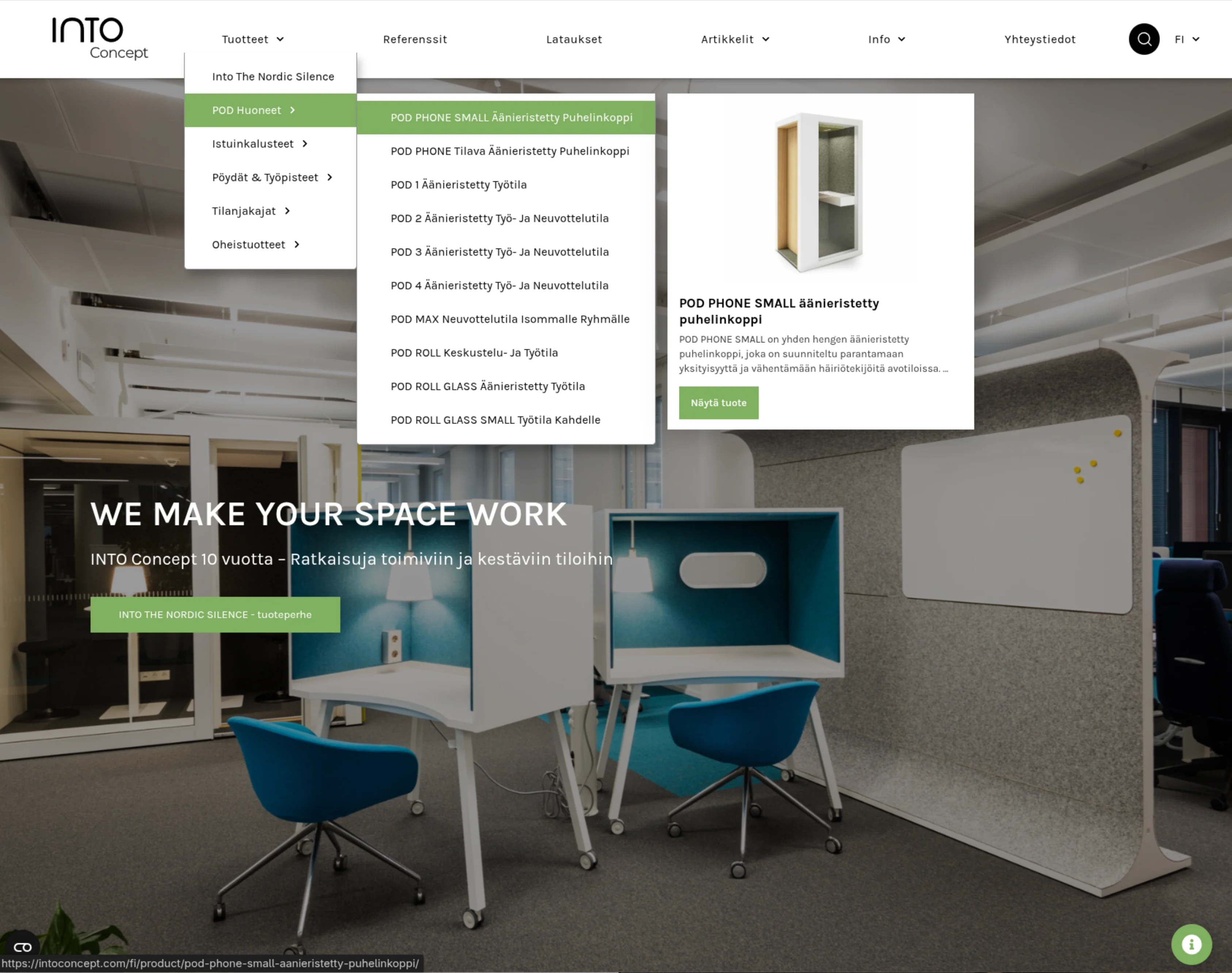 INTO Concept verkkosivut